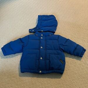 Baby boys Ralph Lauren blue down puffer jacket